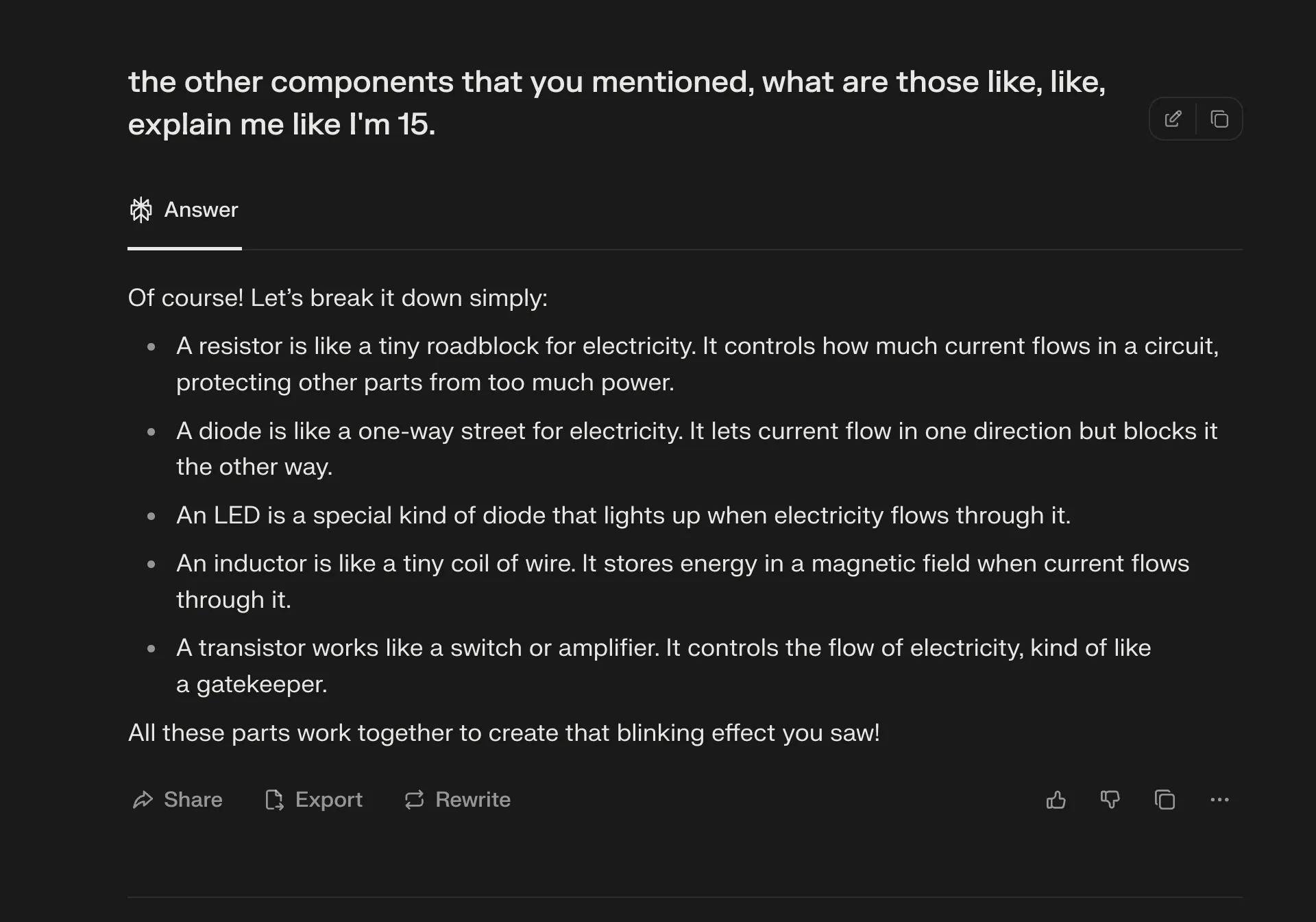 one of my first conversations with Perplexity AI about the circuit